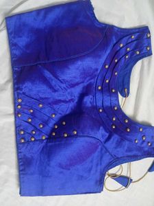 Royal Blue Embellished Blouse