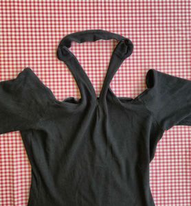 Unique Black Cutout Top