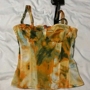 PRETTY LITTLE THING tiedie corset