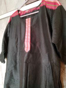 Black Plus Size Short Kurta