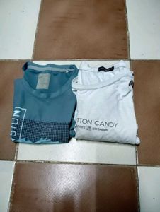 T-Shirt Bundle blue t-shirt size:m and white:XL