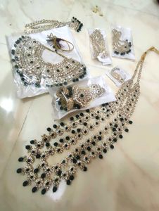 Bridal Jewelry Set - Silver &amp; Green