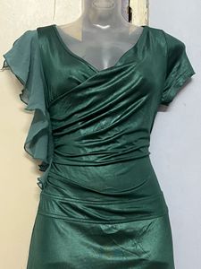 Silk Emerald Green Party Dress