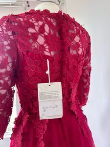 Luxury Red Lace Gown