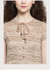 Beige/Biscuit Color Dress | Latin Quarters
