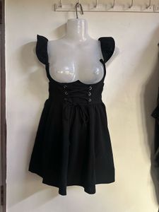 Black Corset Style Mini Dress