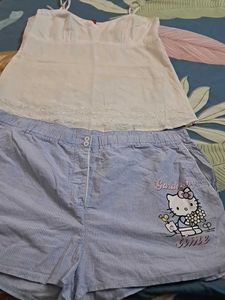 Pure Cotton  Top N Short  In Imported Fabric