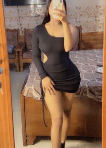 Black One-Shoulder Mini Dress