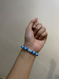 Blue Clay Bead Bracelet