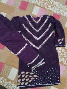 Elegant Purple Kurta Set
