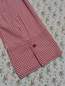 Red Gingham Bodysuit Top