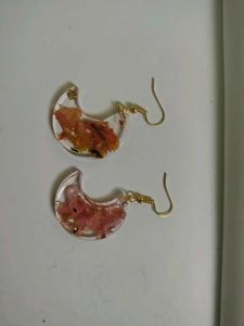 Resin Moon Earrings
