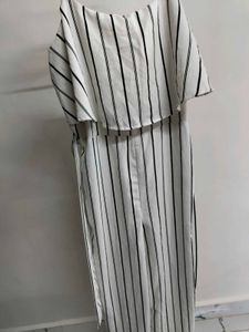 Striped Ruffle Jumpsuit