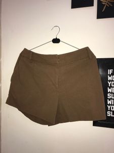 Brown Tailored Shorts