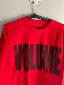 Red Volume Print Sweatshirt