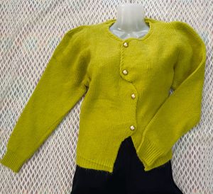 Green Knit Cardigan