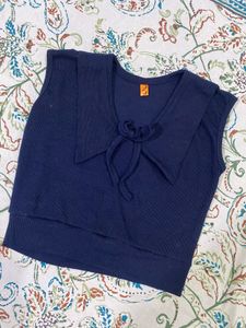 Navy Sleeveless Top