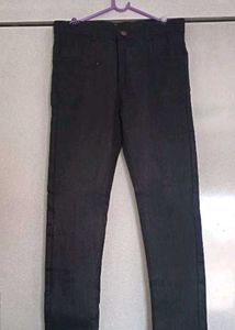Black Contrast Stitch Jeans