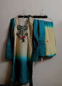 Embroidered Teal Salwar Kameez