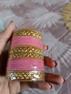 Pink Dress and Bangles Set