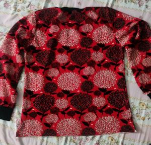 Vintage Floral Print Top