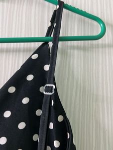 Crepe Polka Printed Short Dress