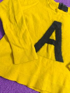 Yellow &#39;A&#39; Sweater