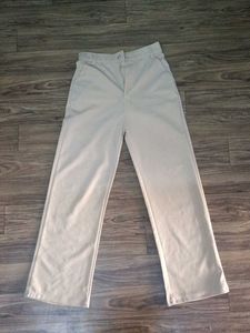 Beige Straight Leg Pants
