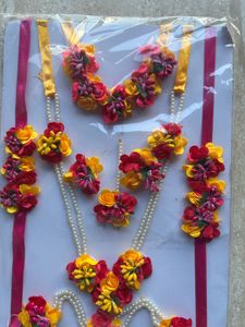 Haldi Ceremony artifical flower bridal set