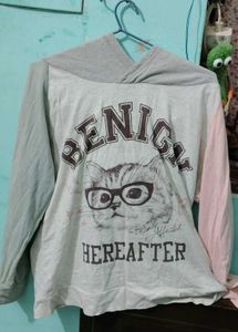 Benign Hereafter Cat Graphic Top