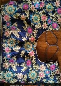 A Very Beautiful Multi Thread Embroidery Blouse
