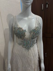 Elegant White Ethnic Gown