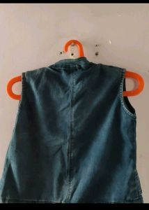 Denim Vest with Embellishments