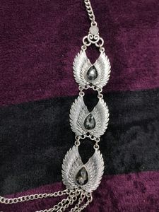 grey metal necklace