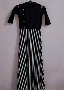 Black And White Full Gown