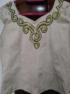 Embellished hand emboidered WOMAN TOP