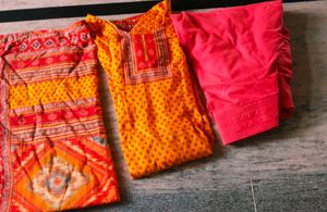 Suit With Cotton Dupatta 3 Time Use No Damage