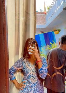 Elegant Printed Kurta pant chuni set