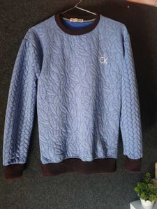 Calvin Klein Blue Patterned Sweatshirt