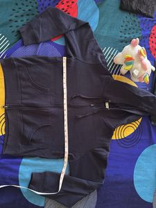 Navy Blue Zip-Up Hoodie