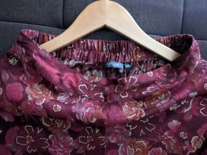 Floral Wine Coord Set – Kurta &amp; Pants