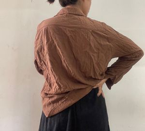🤎Brown Textured Button-Up🤎