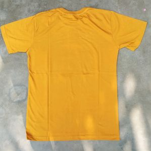 Brand New Yellow Cotton Graphic Printed T-shirt