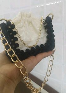 Hand Made Velvet Beads Baby Bag