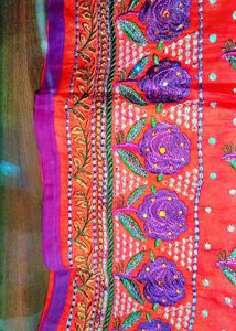 Coral And Purple Color Kurta With Pajami Set
