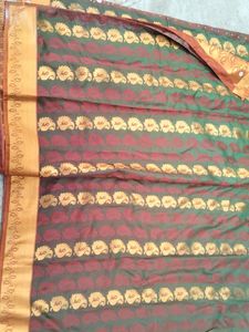 Kanjivaram Boder Semi Silk Pattu Saree