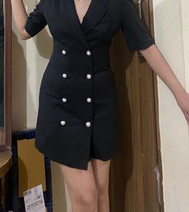 Black Buttoned Dress