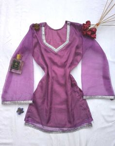 Organza Corset Back Kurti 🪻