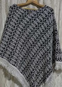 Crochet Poncho with Fringe