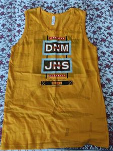 Yellow Graphic Tank Top